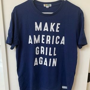 Tipsy Elves T Shirt Mens Small Short Sleeve Make America Grill Again Blue White